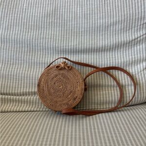 Mini Round Basket Bag